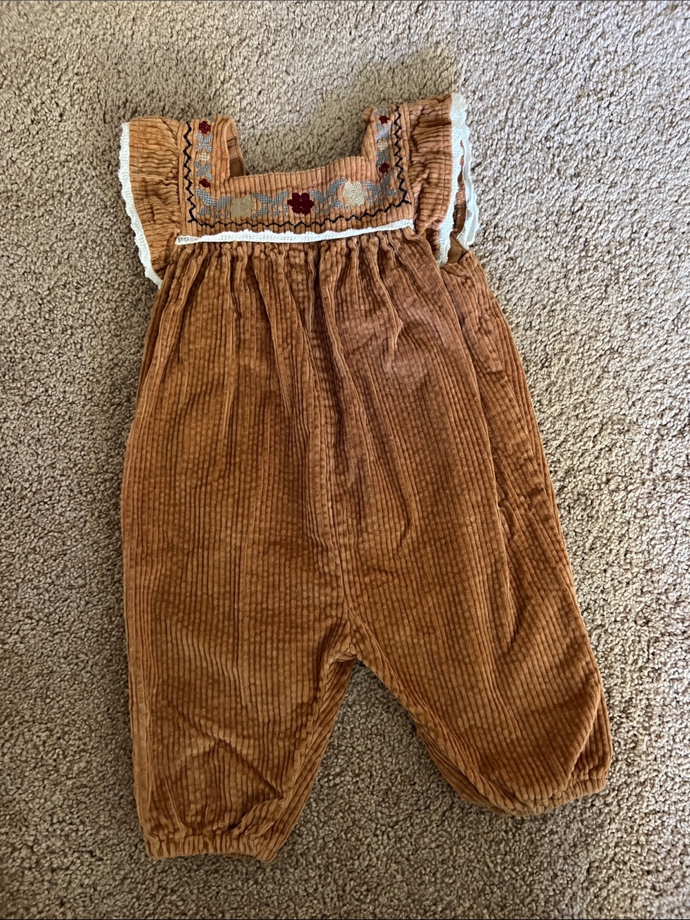 Zara Corduroy Overalls in Rust